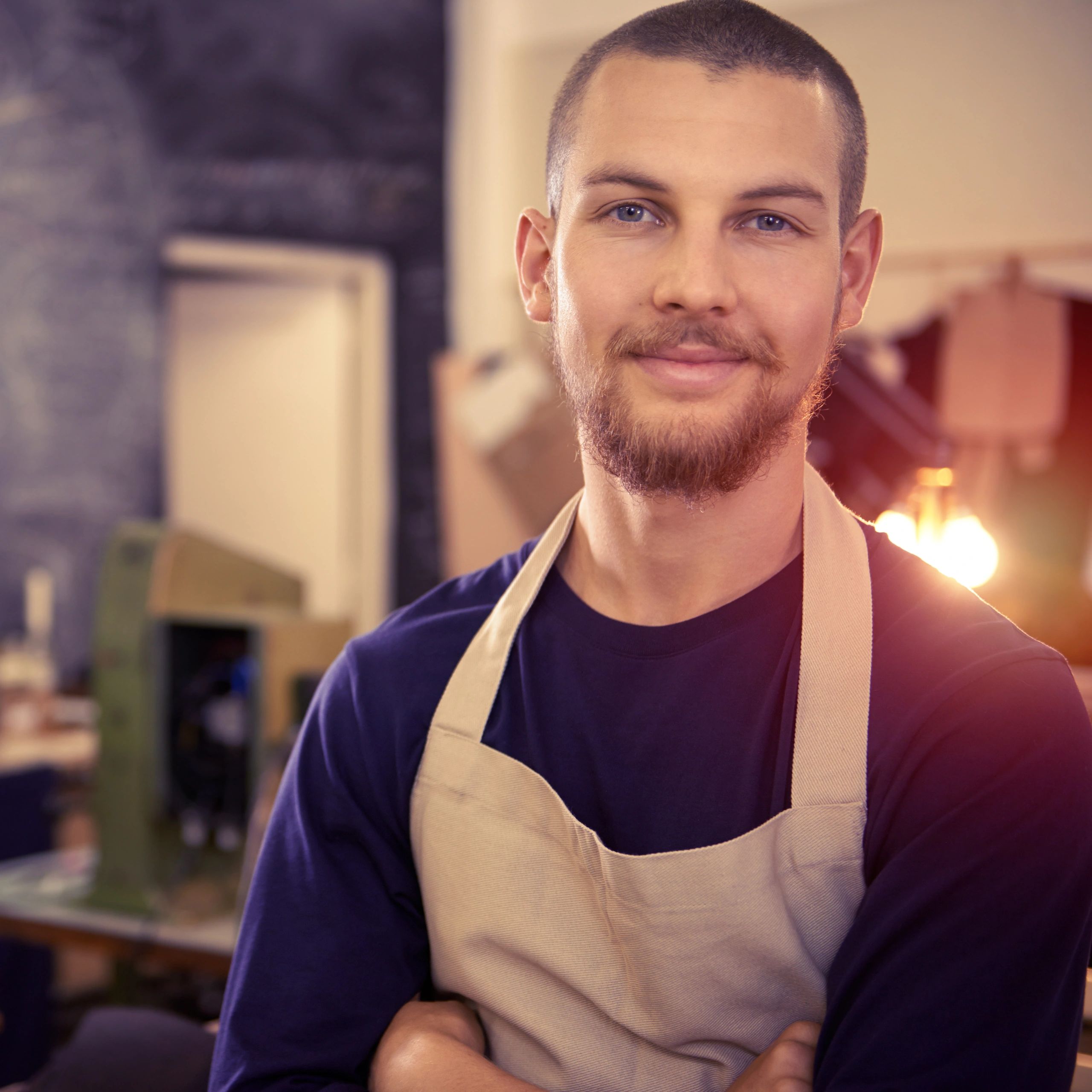 Portrait of a customer smiling